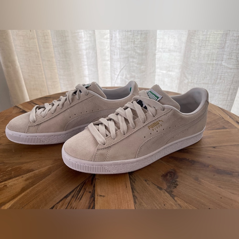 Puma Tan Athletic Shoes Suede Low-Top